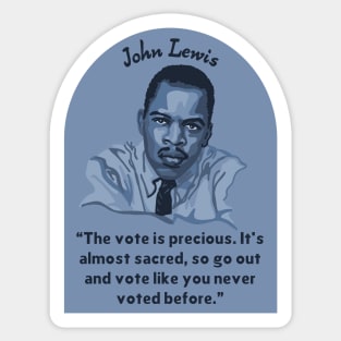 John Lewis Portrait and Quote Sticker